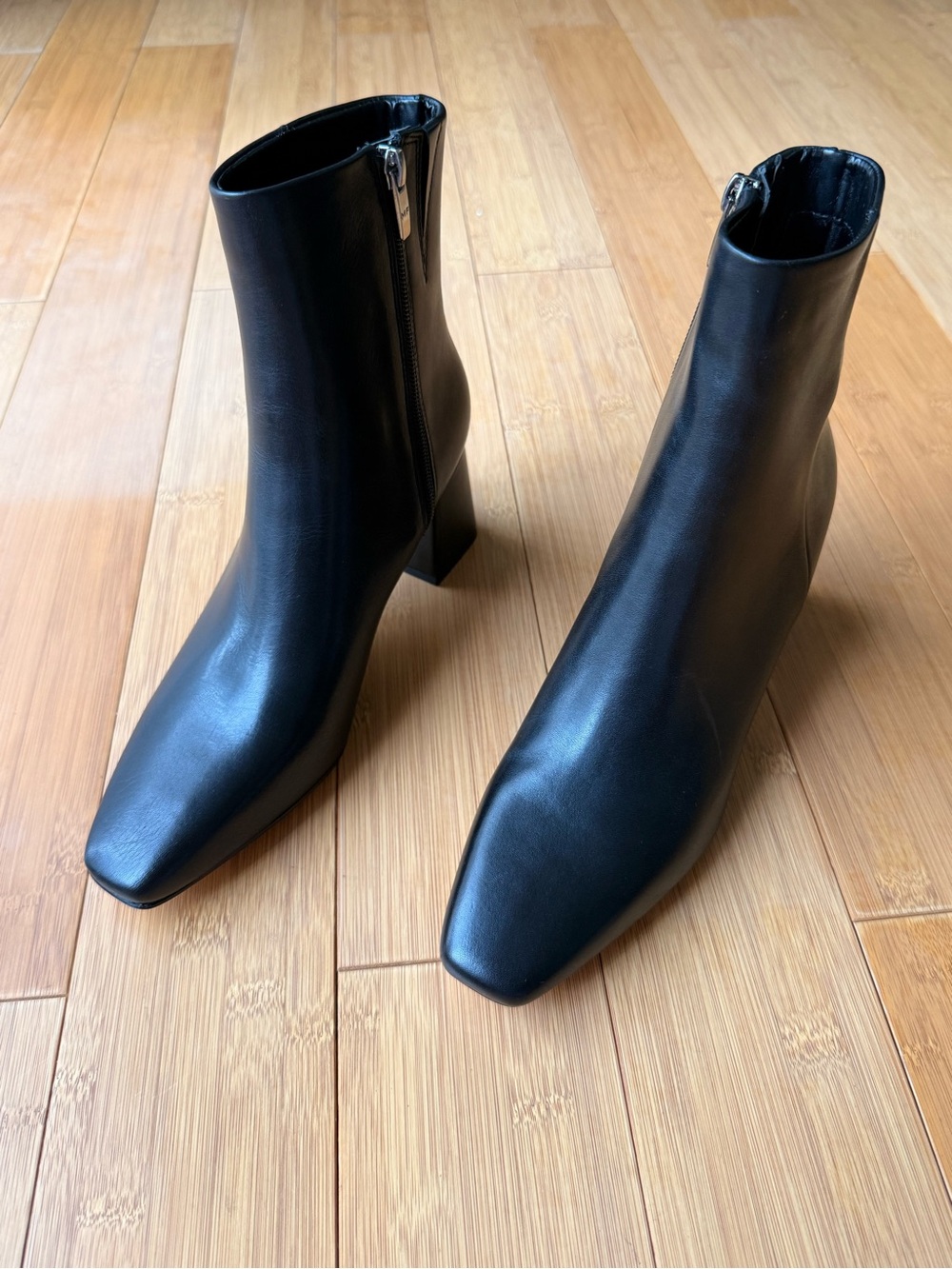 Marc Fisher - Rudie - Square-Toe Zip Ankle Boots - Black - Size 7